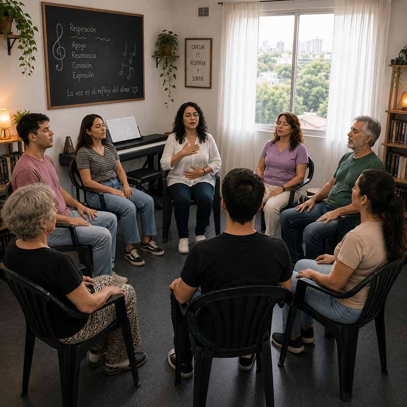 Relajación en el Taller de Canto